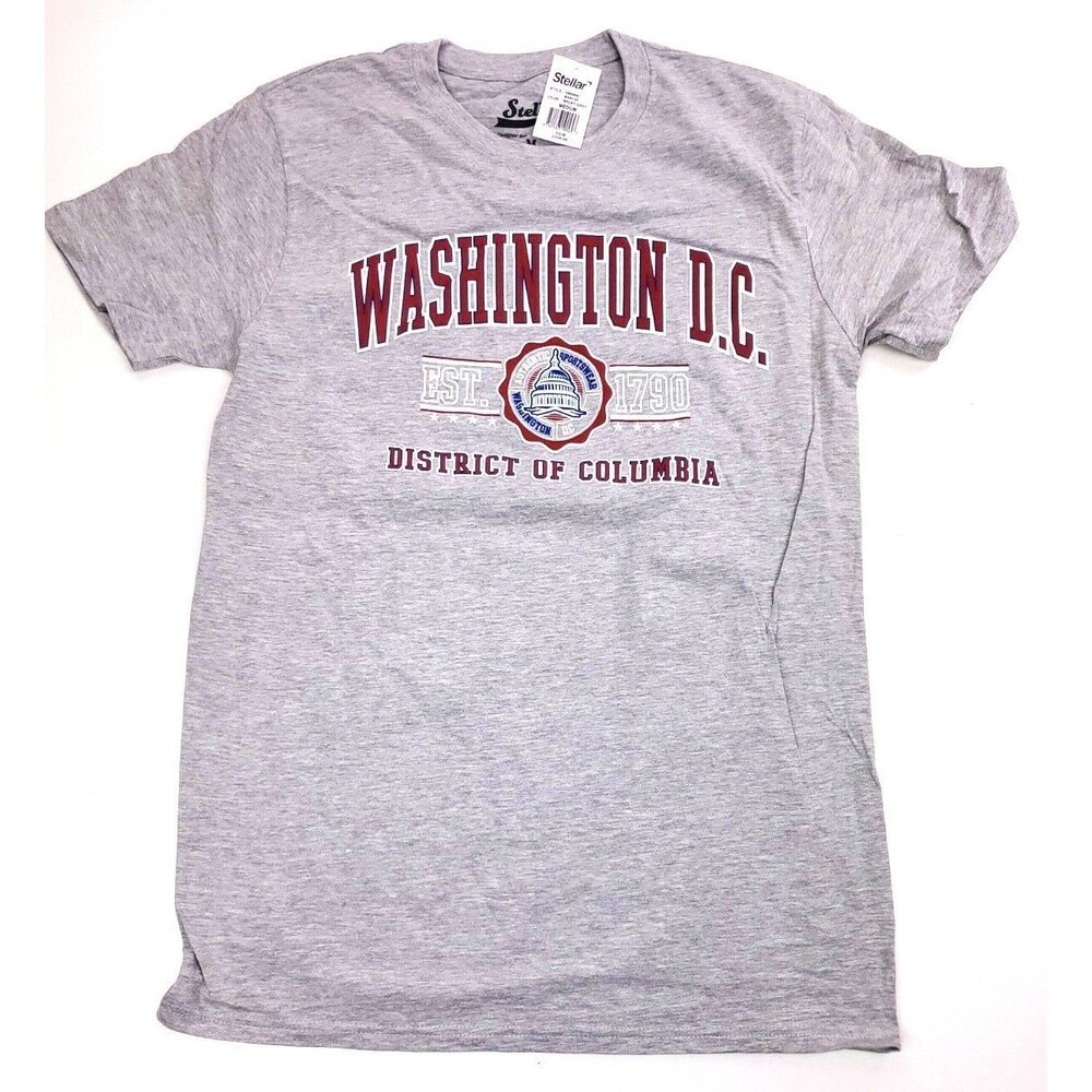 Stellar Washington DC T-shirt Size M Medium Gray District of Columbia Cotton